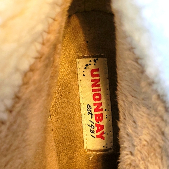 Unionbay Boots Womens Pike Faux Fur Lined Wedge Ankle Brown Fabric Lace Up - Picture 8 of 8